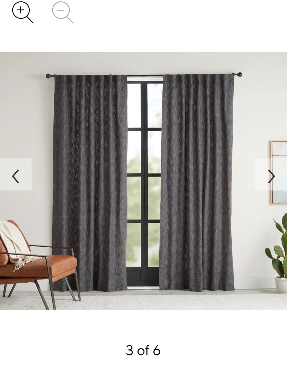 Gray Textured Room-Darkening Curtain Panel - Pottery Barn Seaton set of 2